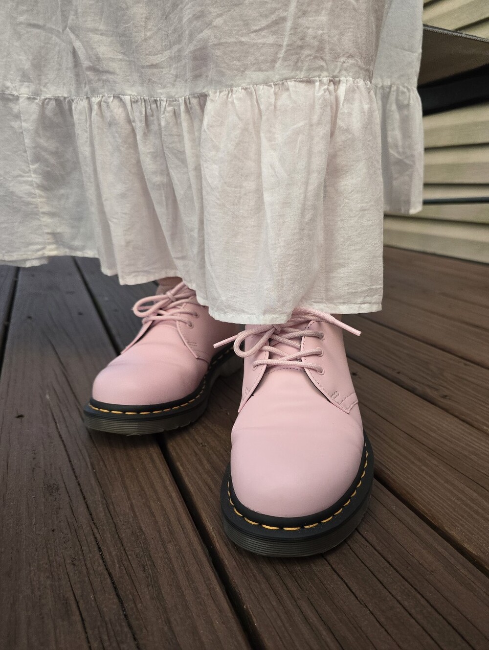 Dr. Martens 1461 Pink Leather Shoes Iced Soles